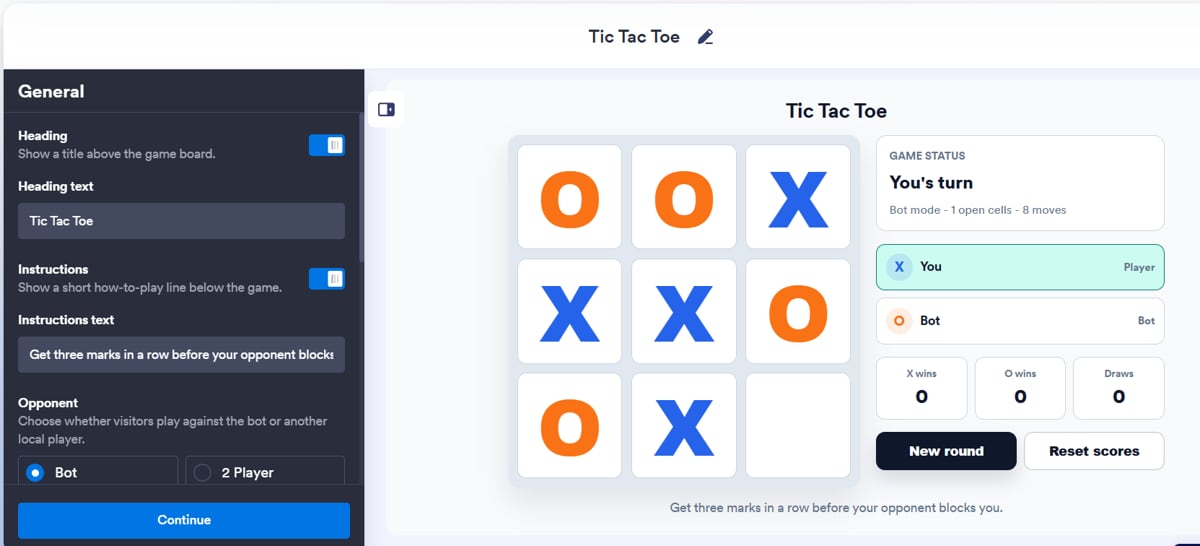 Main Game Tik Tak Toe 2 Player Online Gratis Tanpa Download